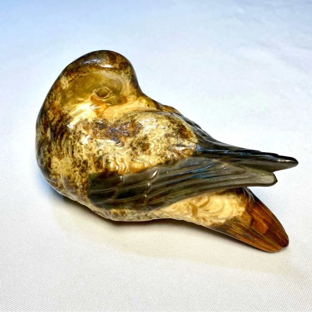 Ceramic Figurine Nesting Bird Duck 6.5”L